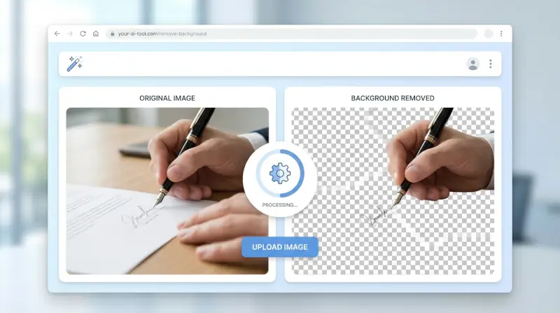 Create Transparent Signature Online - AI Background Remover