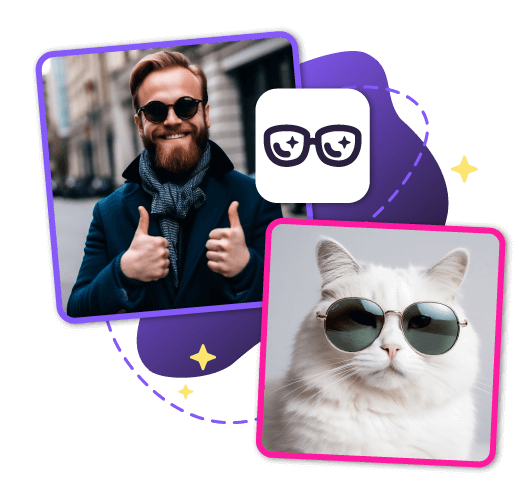 Ajoute des lunettes à la photo