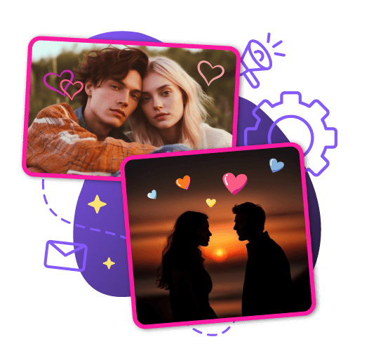 Customize Photo with Heart Graphics
