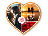Créateur de collages en forme de coeur