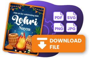 Stwórz kartę z zaproszeniem Lohri