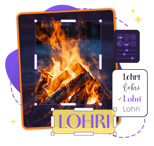 Stwórz kartę z zaproszeniem Lohri