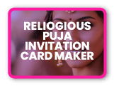 Créateur de cartes d'invitation à la Puja religieuse